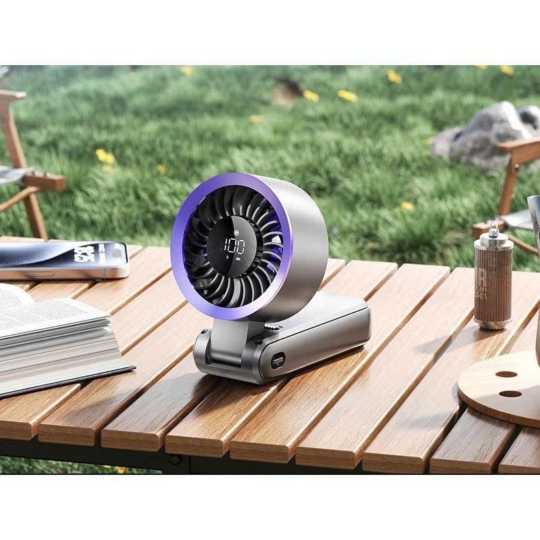Ảnh thực tế: Quạt Tiross TS3422 gập để bàn ngoài trời